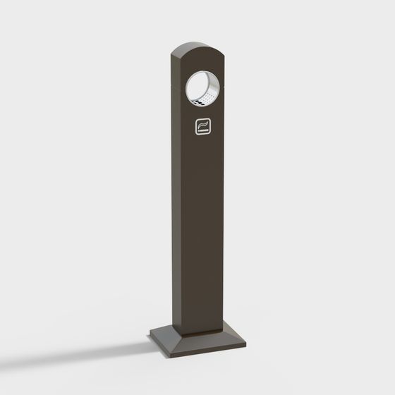 Minimalist Ashtray 3D model for Modern Urban Design
