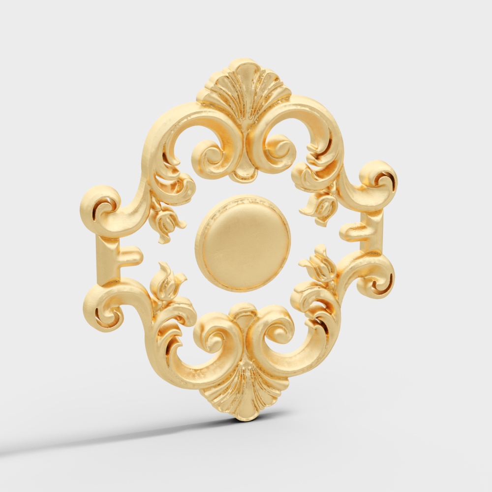 baroque rococo vintage carved wall decoration golden