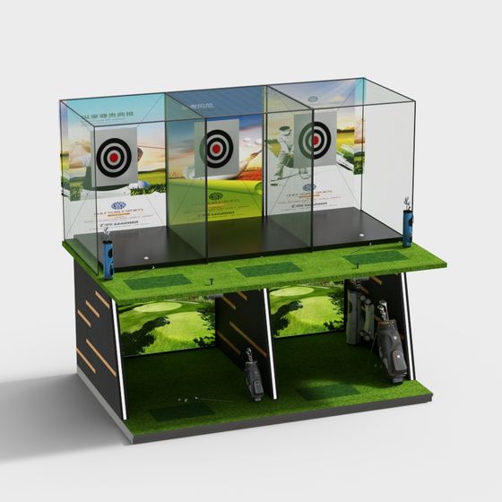 High-Detail Golf Simulator 3D model for Virtual Reality