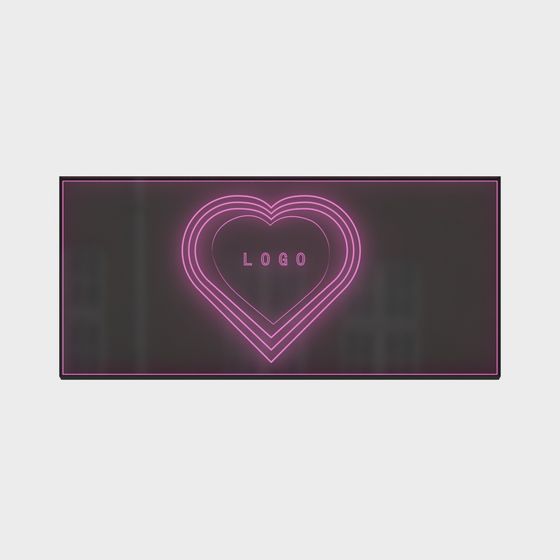 Enchanting Pink Heart Low-Poly 3D Model