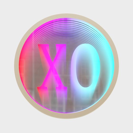 Vibrant XO Logo 3D Model for Creative Applications