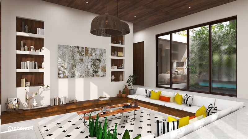 Modern Living Room with Natural Elements