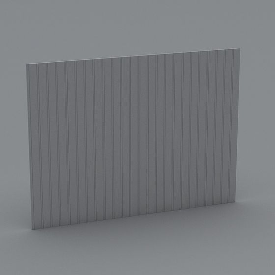 Stylish Metallic Striped Panel Low-Poly 3D model