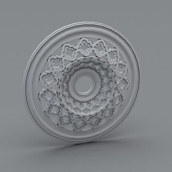 Stylish Low-Poly Ceiling Decoration 3D model for Artistic Spaces