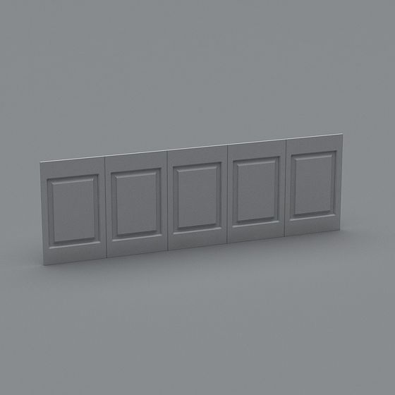 Minimalistic Low-Poly Wall Panel 3D Model