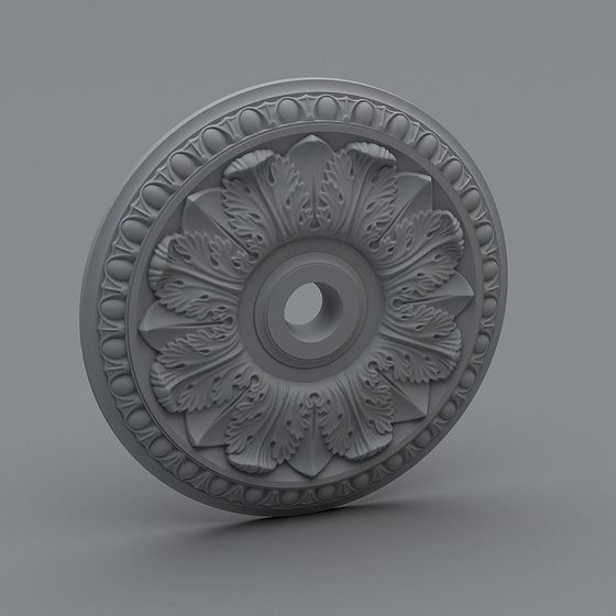 Elegant Low-Polygon Ceiling Decoration 3D model