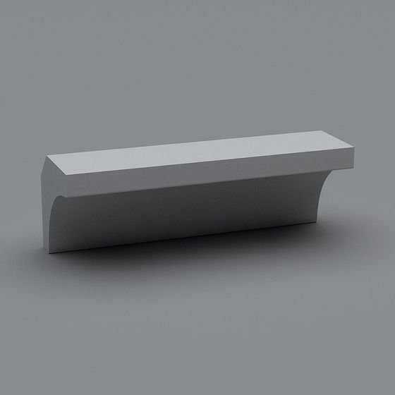 Stylish Urban Bench 3D model for Creative Spaces