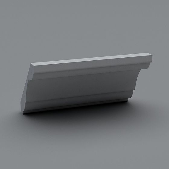 Elegant Low-Poly Architectural Decoration 3D model