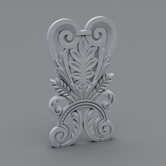 Classical Low-Poly Architectural Element 3D model