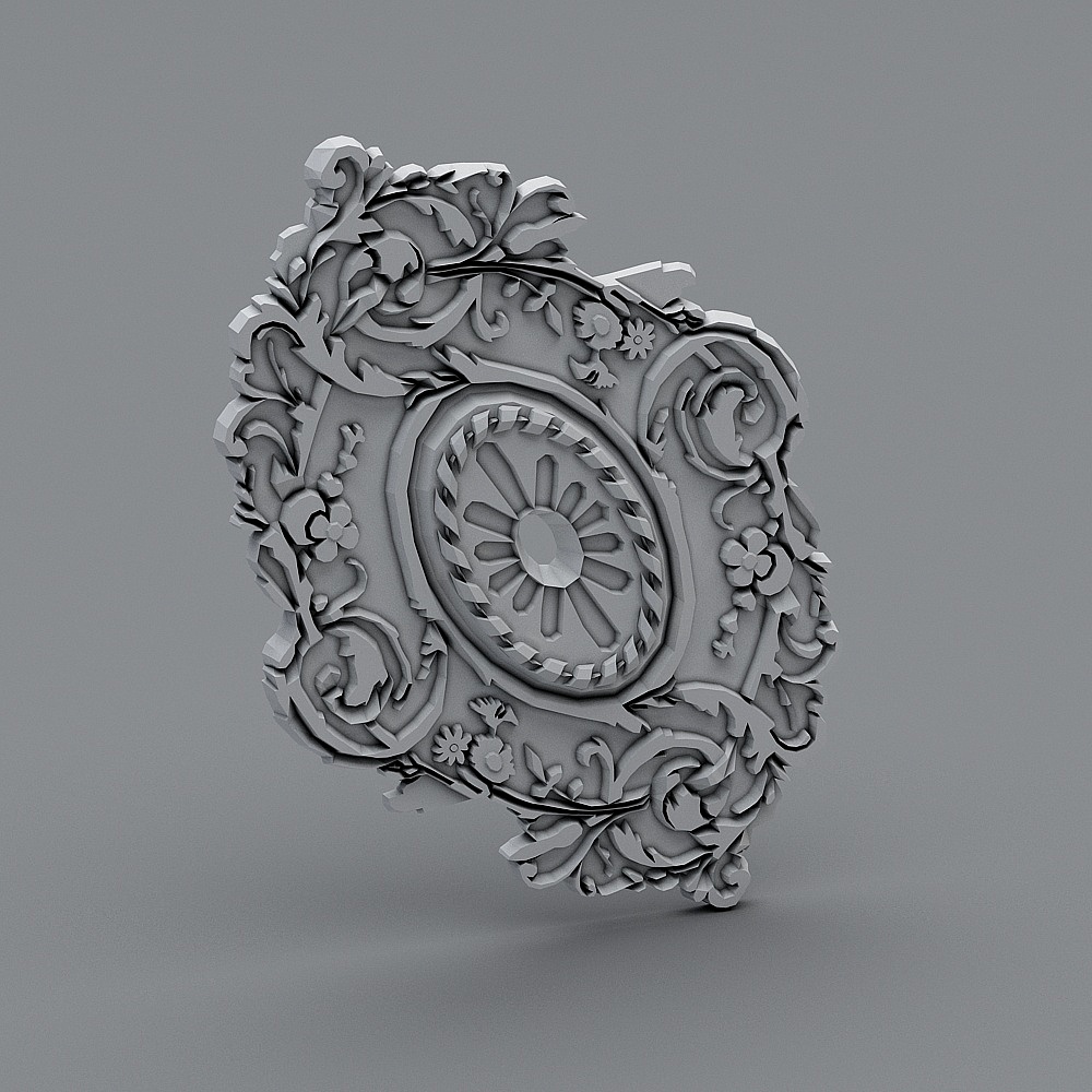 Vintage Floral Medallion 3D model