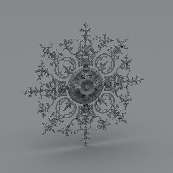 Ornate Ceiling Medallion 3D model