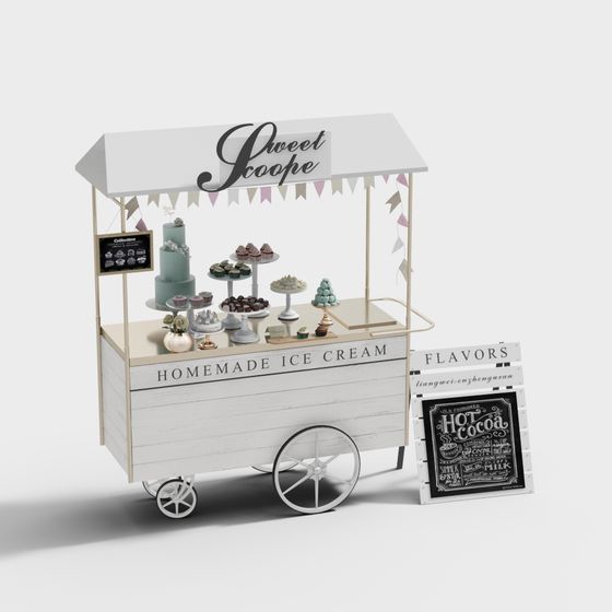 Sweet Scoop Ice Cream Truck 3D model for Creative Projects