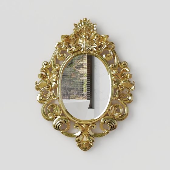 miroir mural à motif de décoration baroque rococo