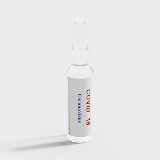 3D Model of COVID-19 Vaccine Bottle