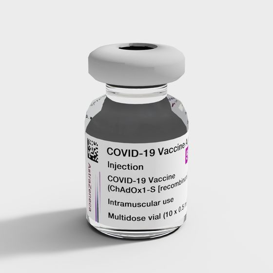 Realistic COVID-19 Vaccine Bottle 3D model