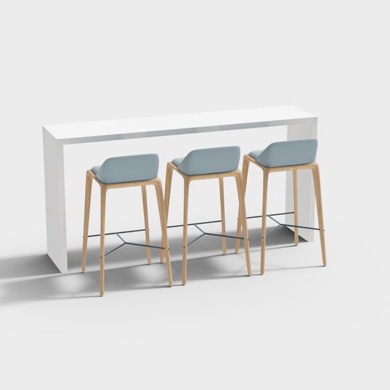 Urban Bar Stool 3D model for Modern Spaces