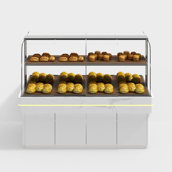 Modern Bread Display Cabinet 3D model