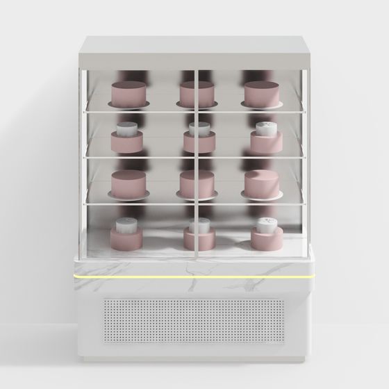 Chic Low-Poly Display Cabinet 3D model for Modern Spaces