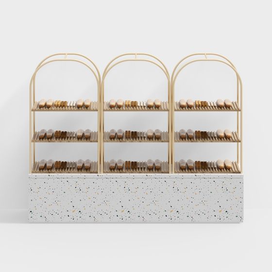Stylish 3D Model of a Bread Display Rack