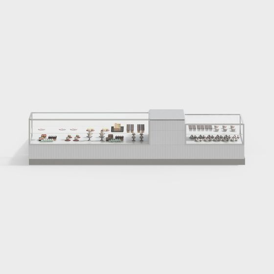 Modern Dessert Shop Counter 3D model