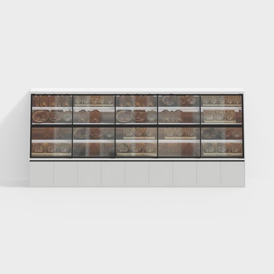 Stylish Glass Display Cabinet 3D Model