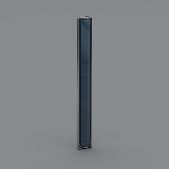 Contemporary Glass Curtain Wall Column 3D model