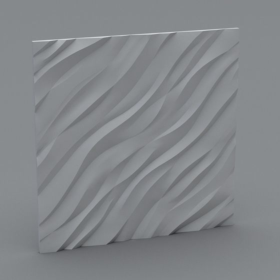 Wavy Panel 3D Model - Modern Art and Design