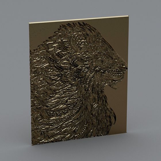 Realistic Low-Poly Lion 3D Model