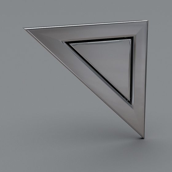 Futuristic Geometric Metal Frame 3D model