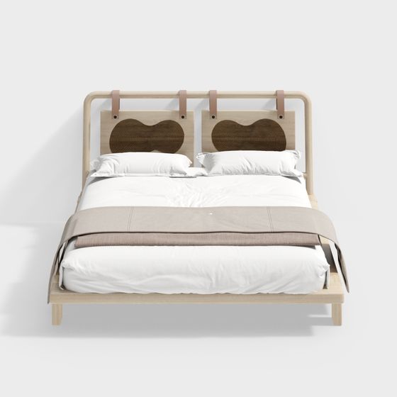 Modern Minimalist 3D Bed Frame Model