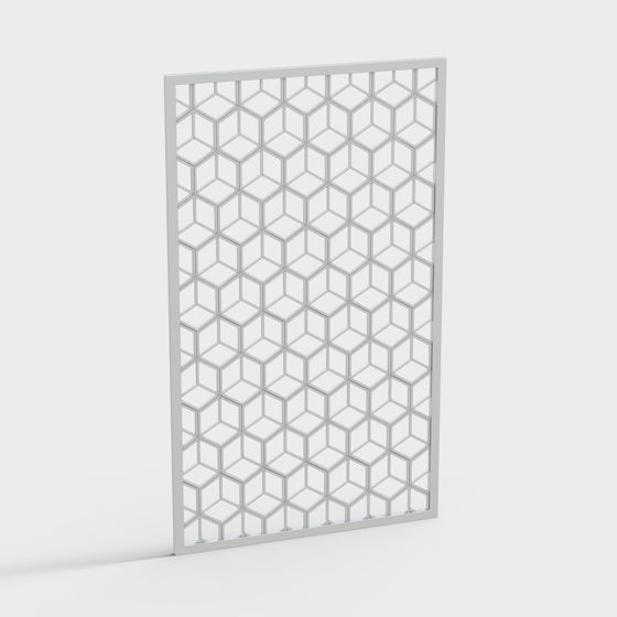 Honeycomb Screen 3D model with Unique Geometry