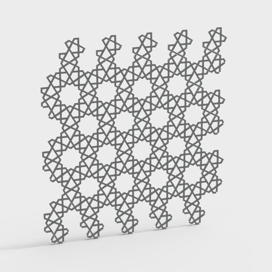 Lattice Wall Low-Poly 3D Model for Creative Projects