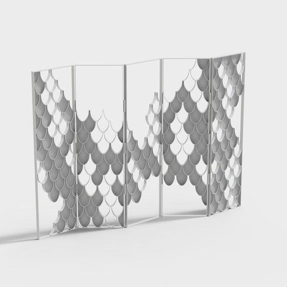 Sophisticated 3D Decorative Screen Model