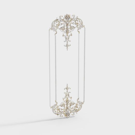 Royal Mirror 3D model - Elegant Low Poly Design