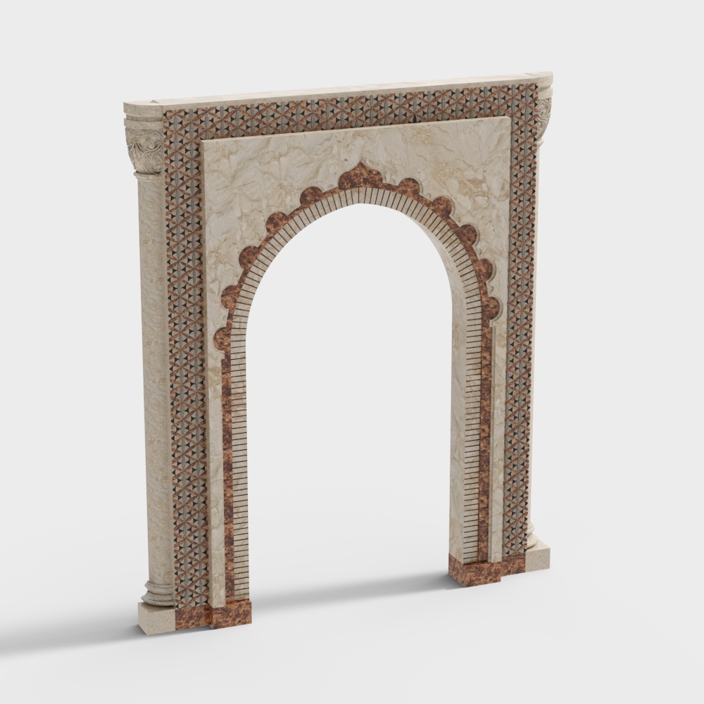 décoration murale motif rétro baroque rococo