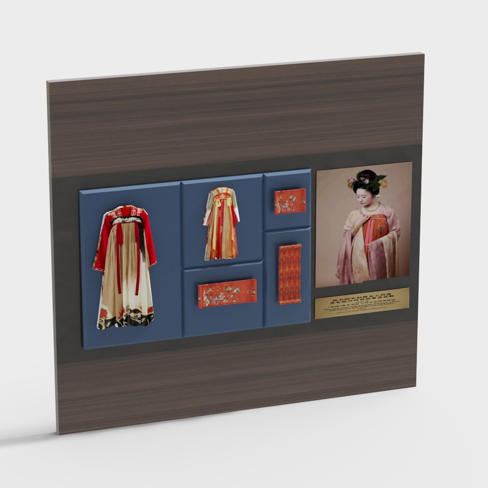 Traditional clothing exhibition wall
