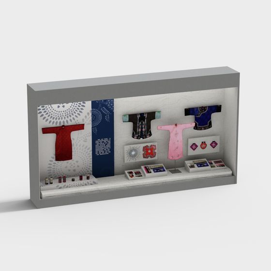 Traditional Chinese Display Case 3D model