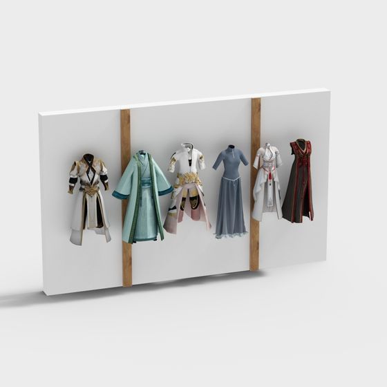 Elegant Fantasy Garments 3D model Collection for Creative Projects