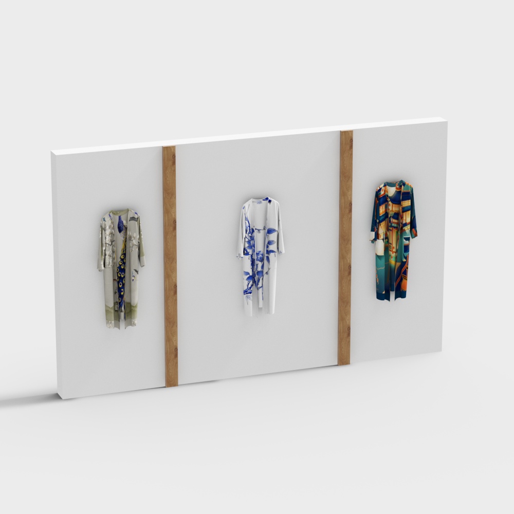 Traditional clothing exhibition wall