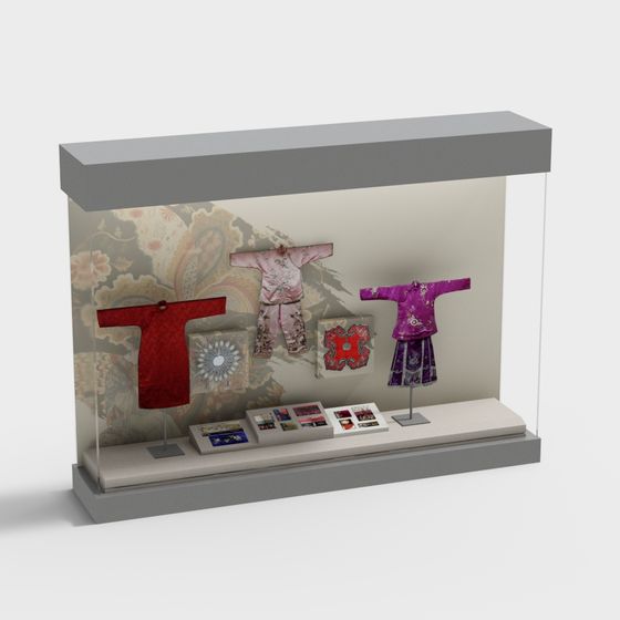 ตู้โชว์เสื้อผ้าพื้นเมือง