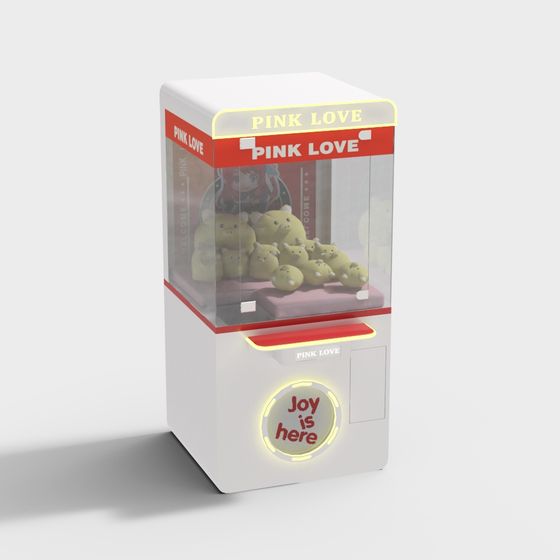 Pink Love Claw Machine 3D model