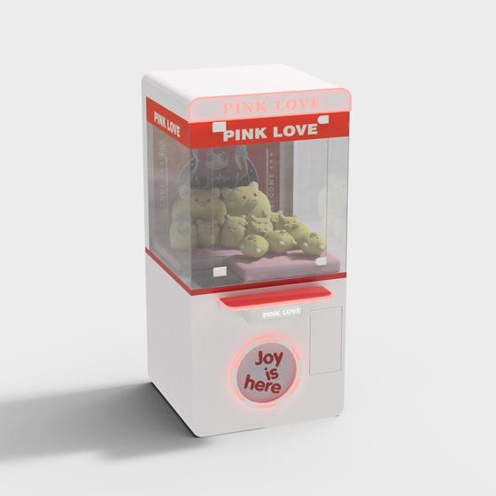 Pink Love Claw Machine 3D model