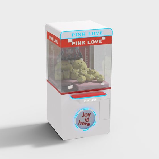 Pink Love Claw Machine 3D model