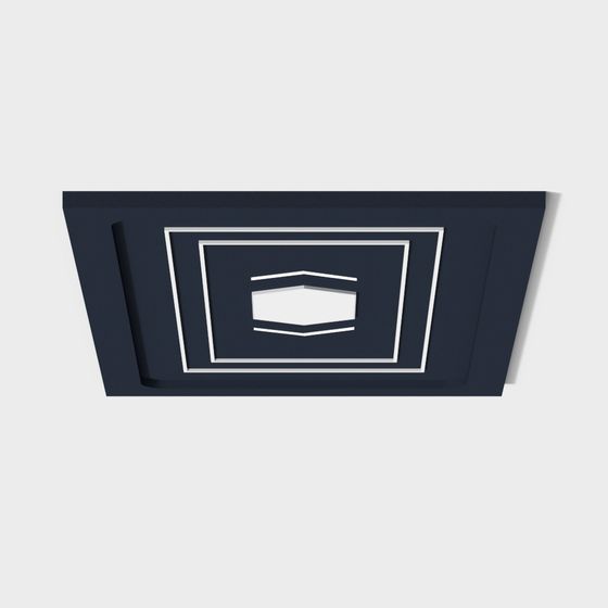 Navy Blue Geometric Low Poly 3D Model for Creative Projects