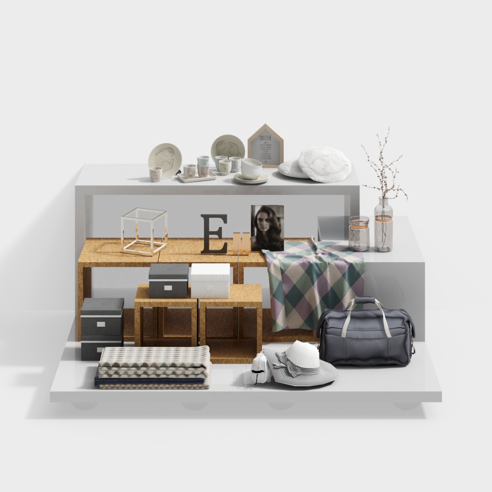 Urban Minimalist Console Table 3D model
