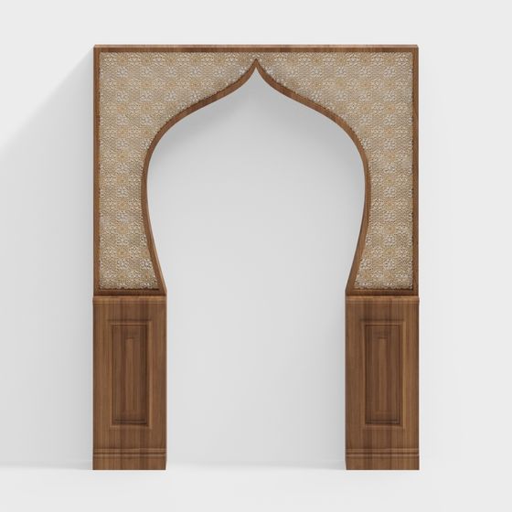 Elegant Arched Doorway 3D model