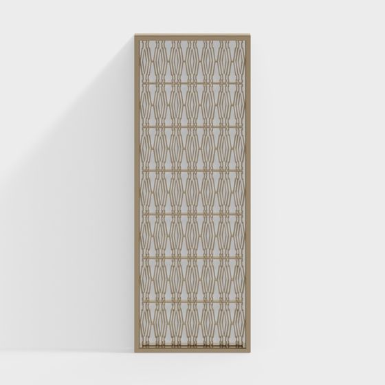 Elegant Lattice Screen 3D model for Modern Design