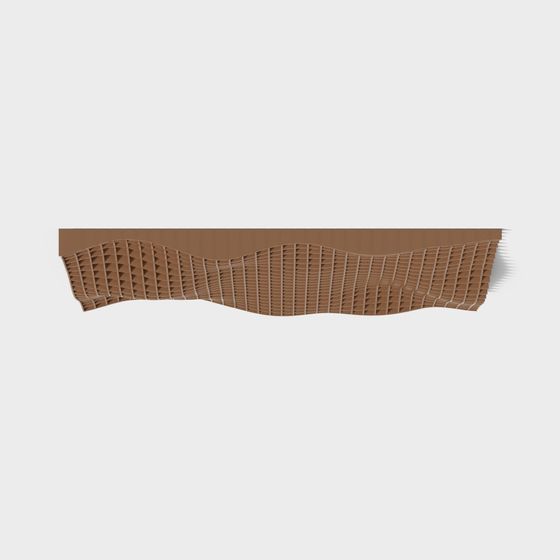 Wavy Wooden Plank 3D model