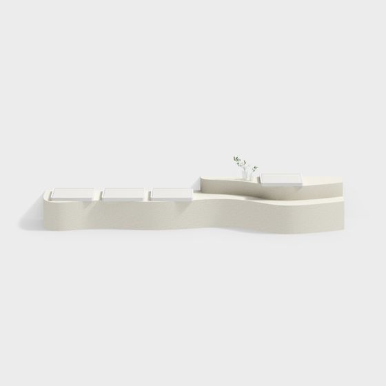 Sleek Streamlined Flower Stand 3D model