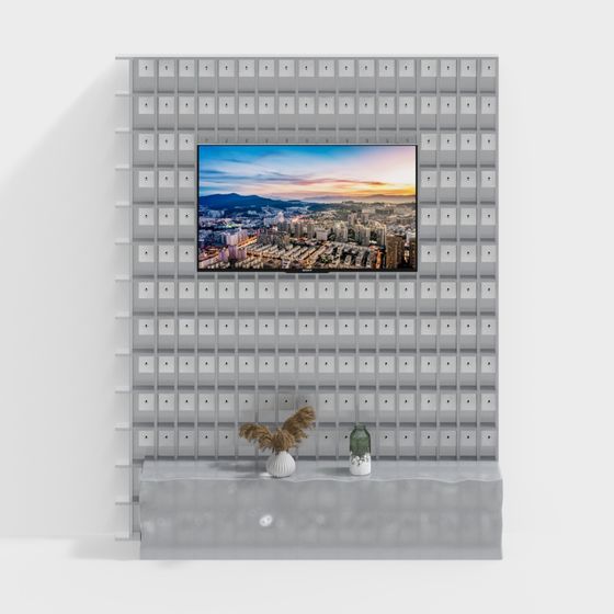 Elegant 3D Wall Cabinet Model for Contemporary Interiors